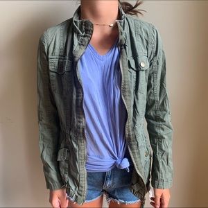 Army green cargo jacket